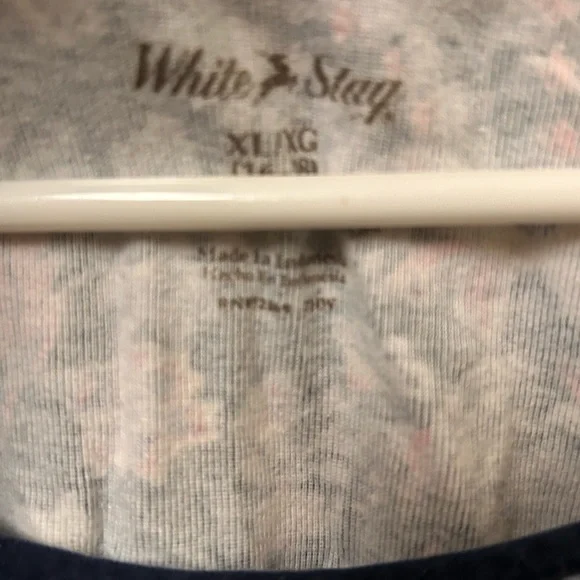 White Stag Navy Floral Tank Top - Picture 2 of 3